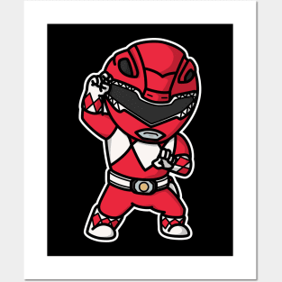 TyrannoRanger Kyouryuu Sentai Zyuranger Chibi Style Kawaii Posters and Art